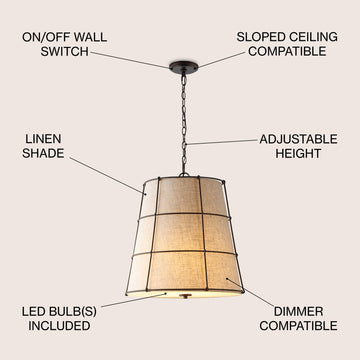Silas Rustic Farmhouse LED Flush Mount - JONATHAN Y
